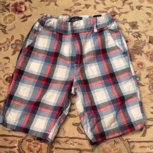 Place boys size 8 Checkered Shorts - Blue, Red, White
